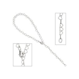 JOBO Fußkette, Herz 925 Silber 27 cm