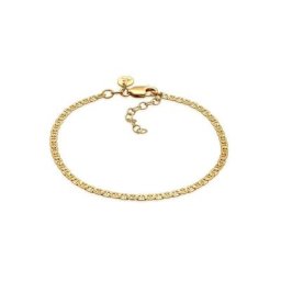 Elli Premium Armband Stäbchen-Panzerkette Robust Basic 925er Silber