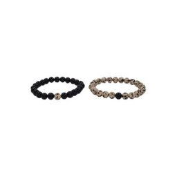 Firetti Armband Set Partnerarmband (Set, 2-tlg), Made in Germany - mit Howlith, Türkis oder Dalmatiner Jaspis und Onyx