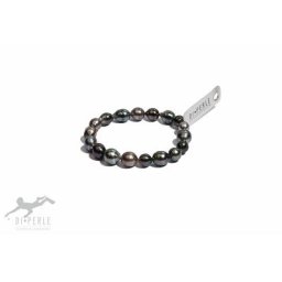 DI PERLE Perlenarmband Damen Perlenschmuck Tahiti Perlen Armband (19 cm), Damen Perlenschmuck