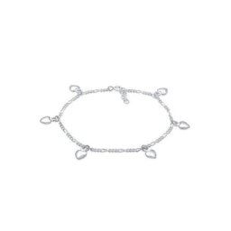 Elli Armband Bettelarmband Figaro Herz Anhänger 925er Silber