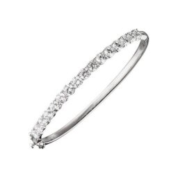 JOBO Armreif, oval 925 Silber mit Zirkonia