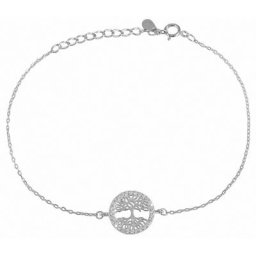 Adelia´s Silberarmband Armband Lebensbaum aus 925 Silber mit Zirkonia