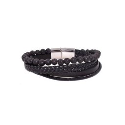 Firetti Lederarmband, Made in Germany - mit Lavastein