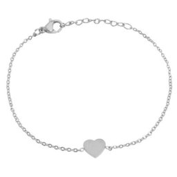 Adelia´s Edelstahlarmband Armband Herz aus Edelstahl 16+5 cm