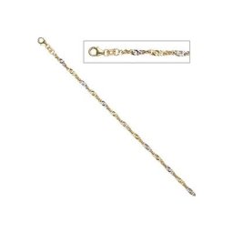 JOBO Fußkette, 925 Silber vergoldet 25 cm 2,9 mm