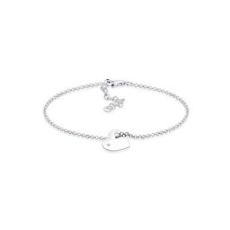 Elli DIAMONDS Armband Herz Love Diamant (0.015 ct) 925 Silber
