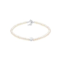 Elli Perlenarmband Valentinstag Herz Süßwasserzuchtperle 925 Silber