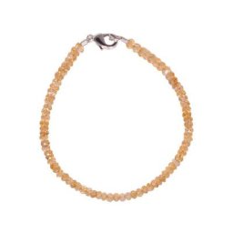 Firetti Armband Basic, gelb, 4 mm breit, facettiert, mit Citrinen, Made in Germany