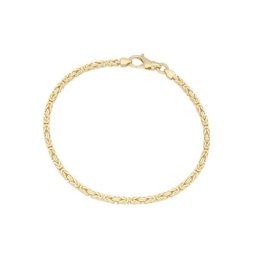 Firetti Goldarmband Prächtige Königskettengliederung, 2,5 mm breit, diamantiert, massiv