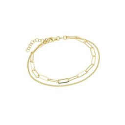 Smart Jewel Armband 2-reihig, 1x ovale Glieder, 1 x Panzerkette, Silber 925