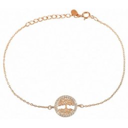Adelia´s Silberarmband Armband Lebensbaum aus 925 Silber mit Zirkonia