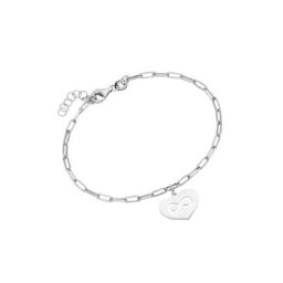 Smart Jewel Armband Anhänger Herz mit Infinity Symbol, Silber 925