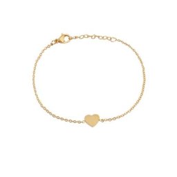Adelia´s Edelstahlarmband Armband Herz aus Edelstahl 16+5 cm
