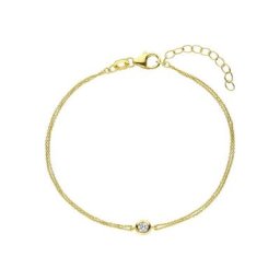 JOBO Armband, 925 Silber vergoldet mit Zirkonia