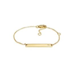 Elli Premium Armband Kinder Herz Geburt Taufe Namensband 375 Gelbgold
