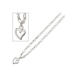 JOBO Fußkette, Herz 925 Silber