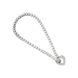 JOBO Silberarmband, Herz 925 Silber mit Zirkonia 19 cm