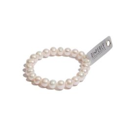 DI PERLE Perlenarmband Damen Perlenschmuck Süsswasser Perlen Armband (19 cm), Damen Perlenschmuck
