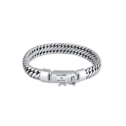 Kuzzoi Armband Herrenschmuck Panzerarmband Rund Basic 925 Silber