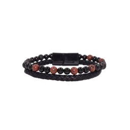 Firetti Lederarmband, Made in Germany - mit Onyx, Jaspis
