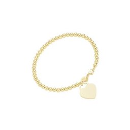GIORGIO MARTELLO MILANO Armband Kugeln mit Behang Herz, gelb vergoldet, Silber 925