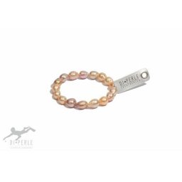 DI PERLE Perlenarmband Damen Perlenschmuck Süsswasser Perlen Armband (19 cm), Damen Perlenschmuck