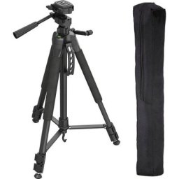 Hama Fotostativ mit 3-Wege-Kopf und Spikes, Reisestativ Tripod, DSLR, SLR Dreibeinstativ