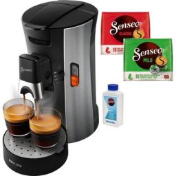 Philips Senseo Kaffeepadmaschine Select CSA250/10, inkl. Gratis-Zugaben im Wert von € 14,- UVP