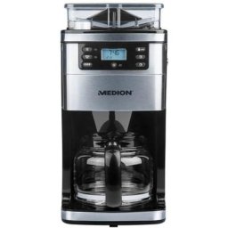 Medion® Kaffeemaschine mit Mahlwerk MD 15486, 1,5l Kaffeekanne, Permanentfilter, 8 Mahlstufen