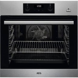 AEG Einbaubackofen BCO35502BA, mit Backauszug, Aqua-Reinigungsfunktion, SteamBake - Feuchtigkeitszugabe
