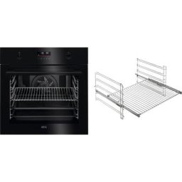 AEG Backofen Serie 6000 BPE535060B 944 188 762, mit 1-fach-Teleskopauszug, Pyrolyse-Selbstreinigung