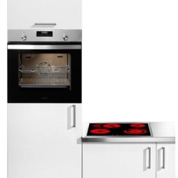 Constructa Backofen-Set CX5BS608, mit Teleskopauszug nachrüstbar, Hydrolyse