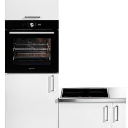 BAUKNECHT Backofen-Set BAKO4 HI6 BLACK, mit 2-fach-Teleskopauszug, Hydrolyse