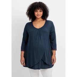 Sheego Umstandsshirt Große Größen in Layer-Optik, mit Stilleinsatz
