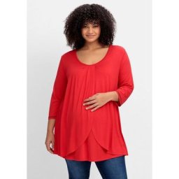 Sheego Umstandsshirt Große Größen in Layer-Optik, mit Stilleinsatz