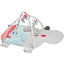 Fehn Spielbogen Loopy & Lotta 3-D-Activity-Decke Nilpferd, mit Krabbeldecke