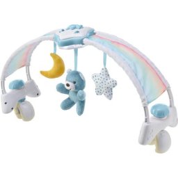 Chicco Spielbogen Regenbogen-Spielbogen für Kinderbett 2 In 1, mit Licht und Melodien, Blau