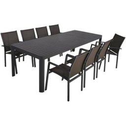 Garden Pleasure Garten-Essgruppe AMIRA, (9-tlg), mit ausziehbarem Tisch