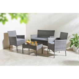 KONIFERA Gartenlounge-Set Siena, (7-tlg), 2 Sessel, 1 Bank, Tisch LxB: 70x40 cm, inkl. Auflagen
