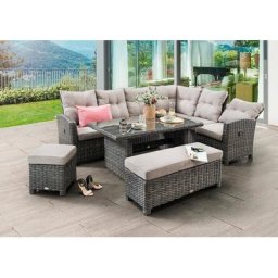 Destiny Gartenlounge-Set SANTA PONSA DE LUXE, (21-tlg), Zwei Sitzplätze verstellbar, inkl. Auflagen
