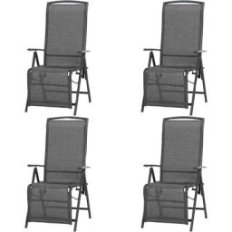 Siena Garden Gartensessel Livorno SET 4x Relax anthrazit (Set, 4-St)