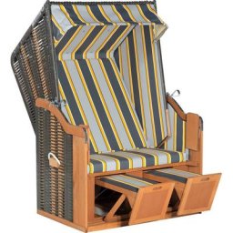 SunnySmart Strandkorb Rustikal 50 Basic 620, BxTxH: 120x80x160 cm, Halblieger