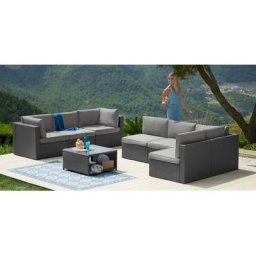 KONIFERA Gartenlounge-Set Malta, (25-tlg), Ecklounge, Sessel, Tisch 69x69 cm