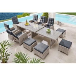KONIFERA Garten-Essgruppe Monaco, (Set, 27-tlg)