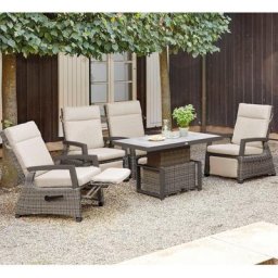 Siena Garden Gartenlounge-Set Corido, (Set, 8-tlg), bestehend aus 4 Sesseln und 4 Auflagen