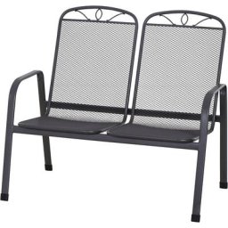 Siena Garden Gartenbank Elda, 2er Bank, Streckmetall matt-anthrazit