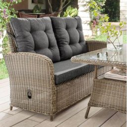 Destiny Gartenlounge-Bank MERANO II, 4-tlg., Rückenlehnen verstellbar, inkl. Auflagen
