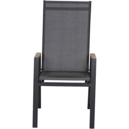Siena Garden Gartensessel Savona, High Back, Alu, matt-anthrazit, Teakholz