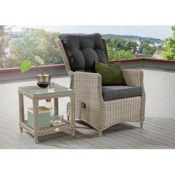 Destiny Gartenlounge-Set CASA/ MERANO, (5-tlg), Casa Relaxsessel mit Beistelltisch